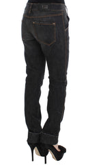 Ermanno Scervino Gray Cotton Slim Fit Denim Jeans