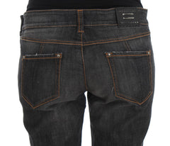 Ermanno Scervino Gray Cotton Slim Fit Denim Jeans