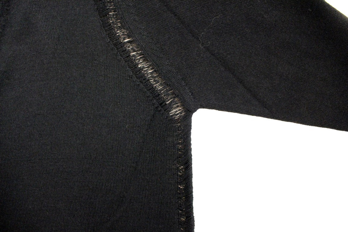 Karl Lagerfeld Black wool cardigan sweater