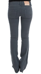 John Galliano Blue Cotton Blend Slim Fit Bootcut Jeans