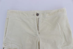 Ermanno Scervino Beige Cotton Capri Cropped Cargo Pants