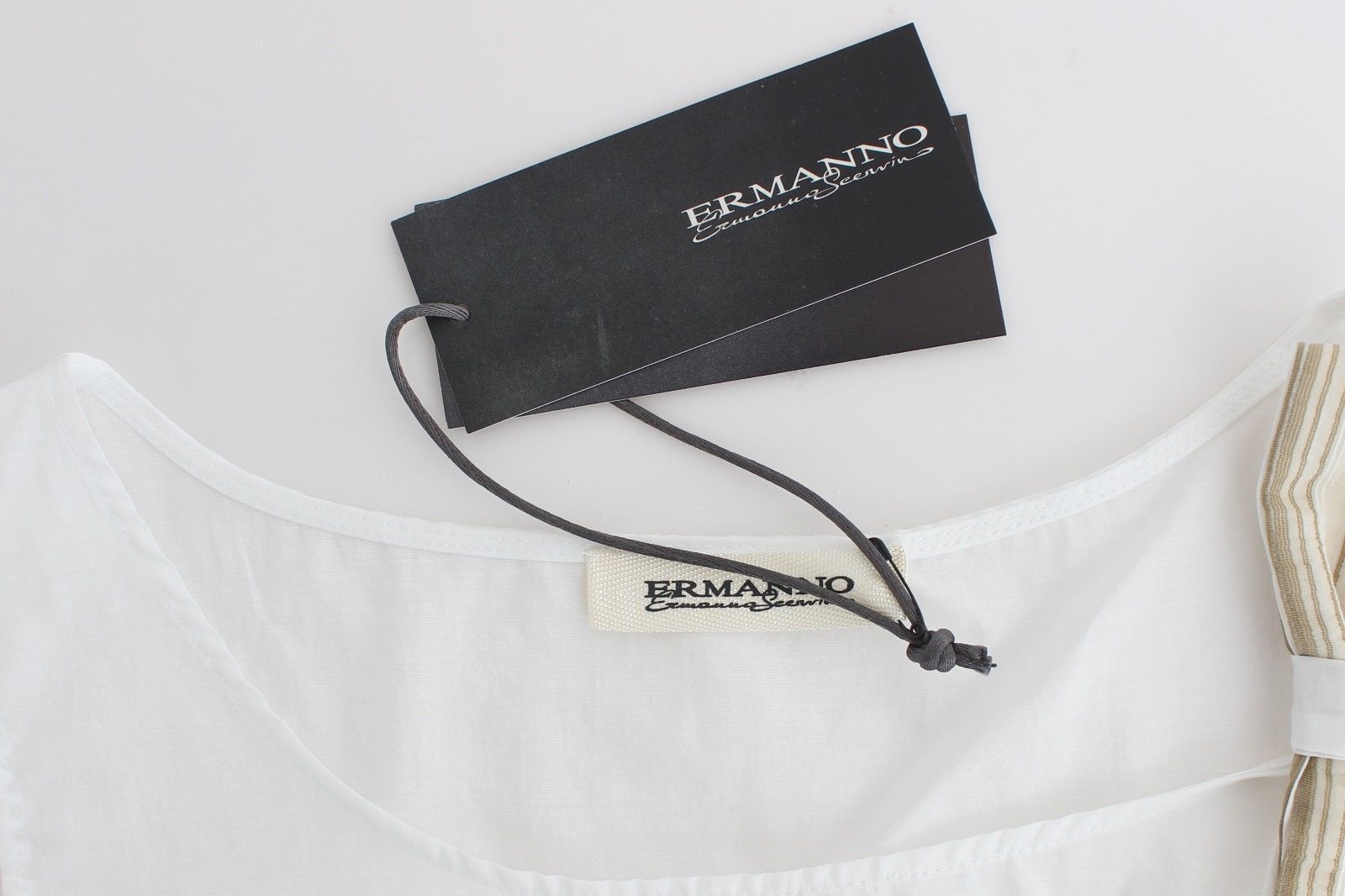 Ermanno Scervino White Top Blouse Tank Shirt Sleeveless