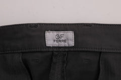 GF Ferre Gray Cotton Stretch Chinos Pants