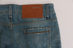 Acht Blue Denim Cotton Bottoms Slim Fit Jeans