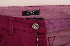 Costume National Purple Cotton Stretch Slim Denim Jeans