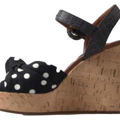 Dolce & Gabbana Chic Polka-Dotted Ankle Strap Wedges