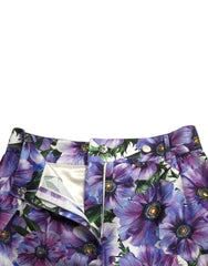 Dolce & Gabbana High Waist Floral Charm Shorts