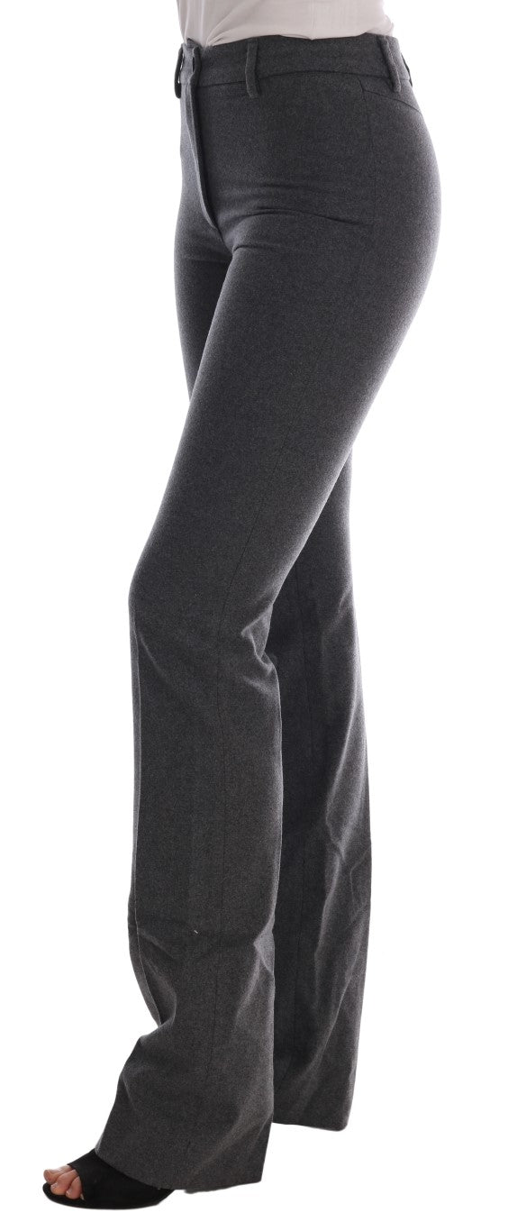 Ermanno Scervino Gray Wool Stretch Slim Pants