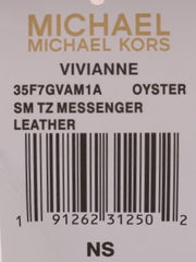 Michael Kors Beige VIVIANNE Patent Messenger Bag