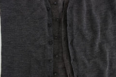 Costume National Elegant Gray Wool Blend Cardigan Sweater