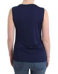 John Galliano Blue top sleeveless blouse