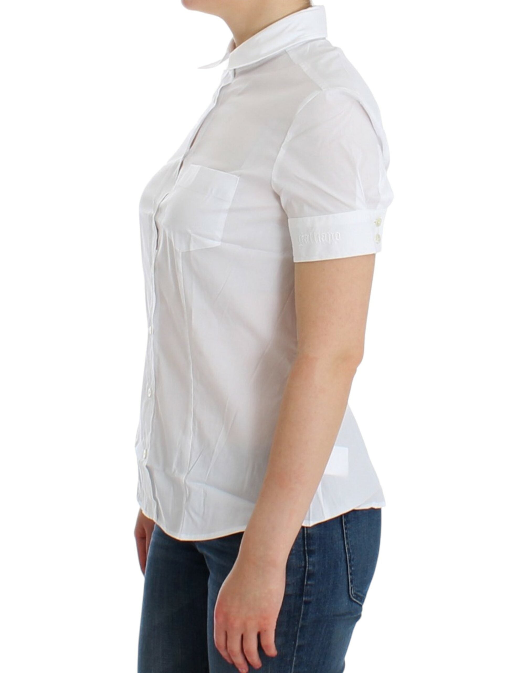 John Galliano White Cotton Shirt Top