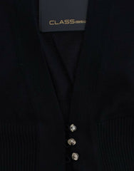 Cavalli Black cropped wool cardigan