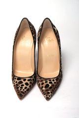 Christian Louboutin Leopard Kate 100 Pony Heels