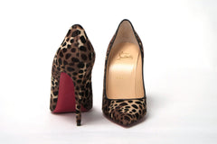 Christian Louboutin Leopard Kate 100 Pony Heels