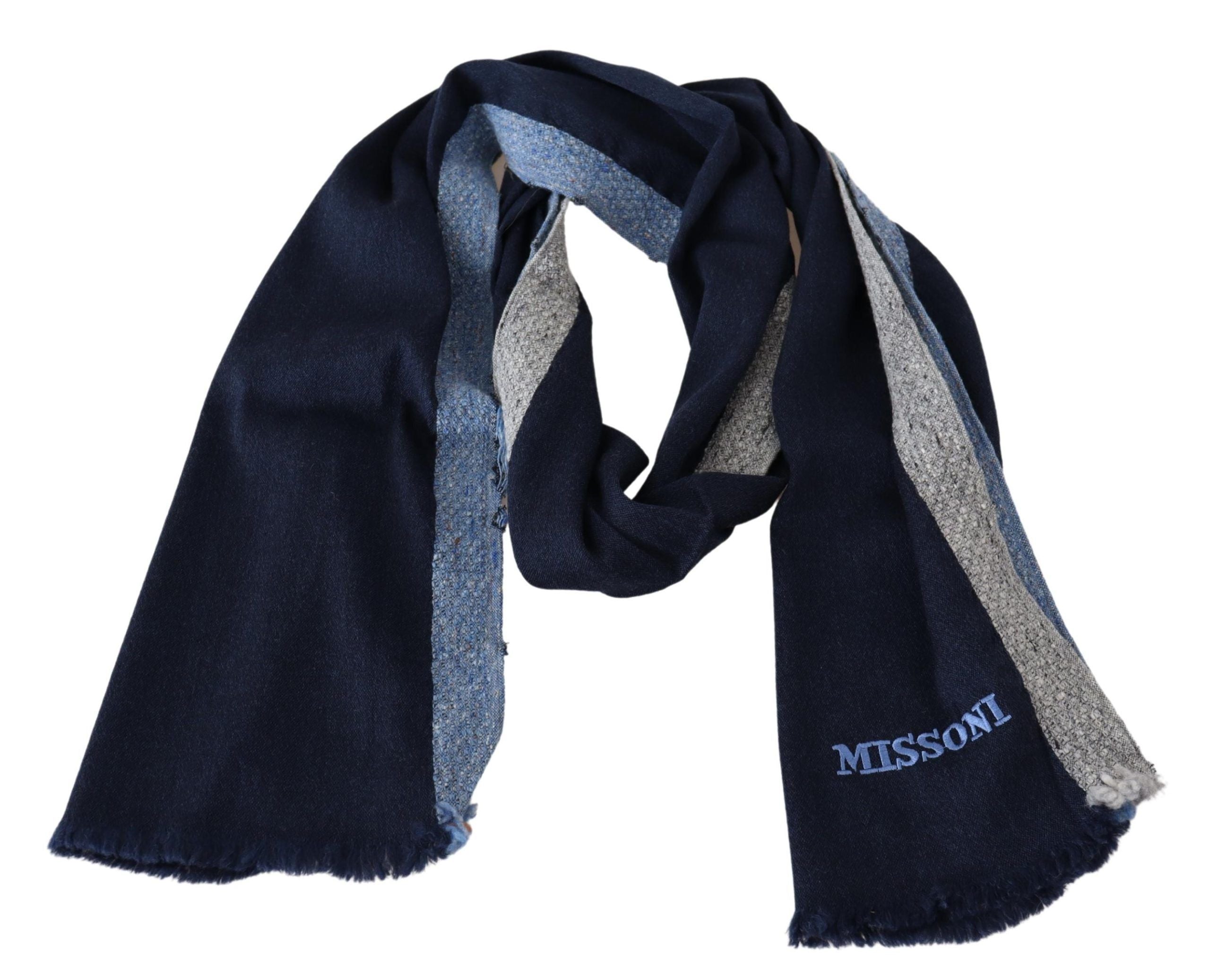 Missoni Multicolor Knit Wool Unisex Neck Wrap Scarf