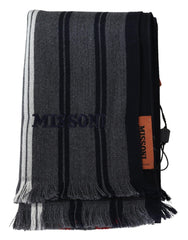 Missoni Multicolor Wool Striped Unisex Neck Wrap Shawl Scarf