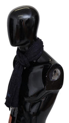 Missoni Black Wool Knit Unisex Neck Warmer Wrap Logo Scarf