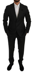 Dolce & Gabbana Black Crystal Bee Slim Fit 2 Piece Suit