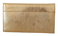 Patrizia Pepe Gold Leather Embellished Shoulder Strap Bag
