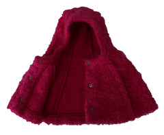Dolce & Gabbana Pink Mohair Shearling Wool Hat Hooded Scarf