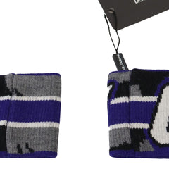 Dolce & Gabbana Regal Purple Wool Wrist Wrap