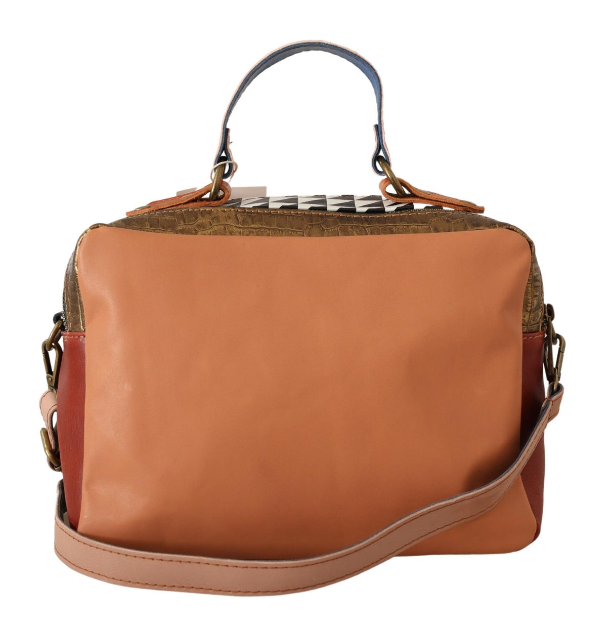 EBARRITO Multicolor Genuine Leather Shoulder Strap Satchel Bag