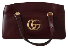 Gucci Red Leather Arli Large Top Handle Bag