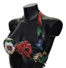 Dolce & Gabbana Chic Floral Print Bikini Top - Summer Elegance