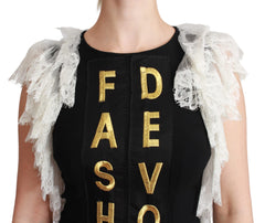 Dolce & Gabbana Black Fashion Devotion Sheath Mini Dress