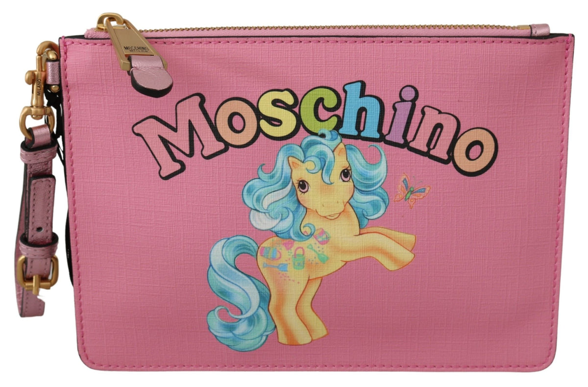 Moschino Pink My Little Pony Women Hand Purse Clutch Bag
