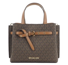 Michael Kors Emilia Small Leather Convertible Satchel Crossbody Handbag Purse