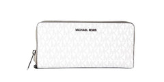 Michael Kors Jet Set Travel Large Optic White Signature Continental Wrist Wallet
