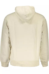 Calvin Klein Beige Long-Sleeved Hooded Sweatshirt