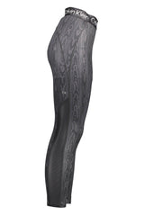 Calvin Klein Sleek Black Elasticated Leggings with Logo Detail