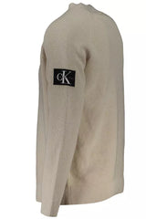 Calvin Klein Beige Organic Cotton Logo Sweater