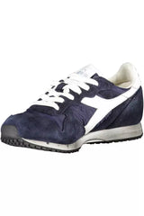 Diadora Chic Blue Lace-Up Sports Sneakers