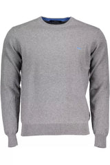 Harmont & Blaine Elegant Men's Long Sleeve Sweater in Gray