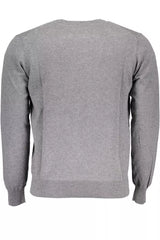 Harmont & Blaine Elegant Men's Long Sleeve Sweater in Gray