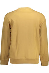 Napapijri Beige Cotton Sweatshirt with Central Zip Pocket
