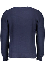 North Sails Blue Round Neck Sweater with Contrasting Details