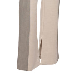 Patrizia Pepe Chic Beige Slim Fit Trousers with Side Bands