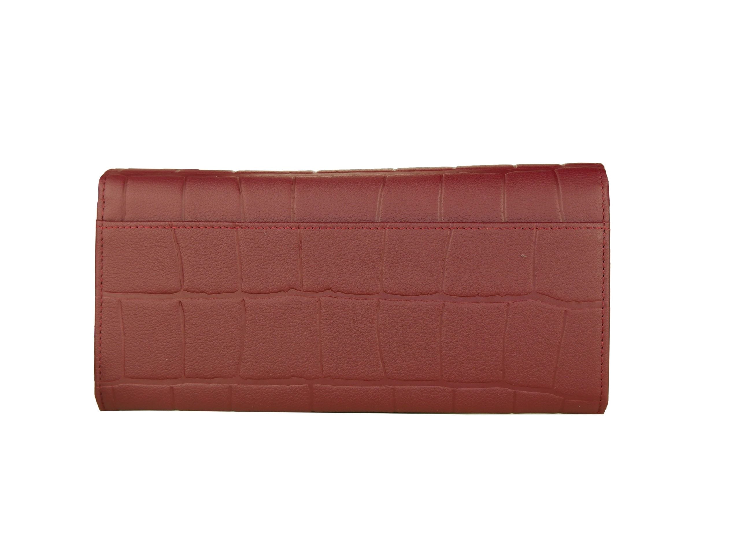 Baldinini Trend Red Leather Di Calfskin Crossbody Bag