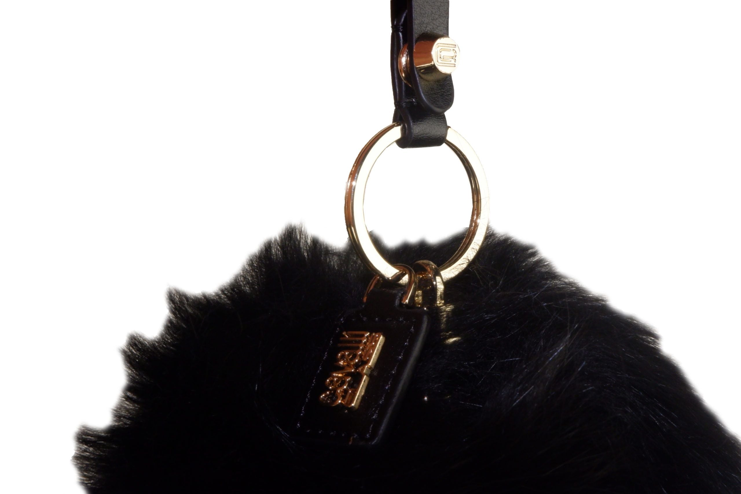 Cavalli Class Black Pelliccia Di Volpe Keychain