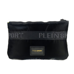 Plein Sport Black Polyester Clutch Bag