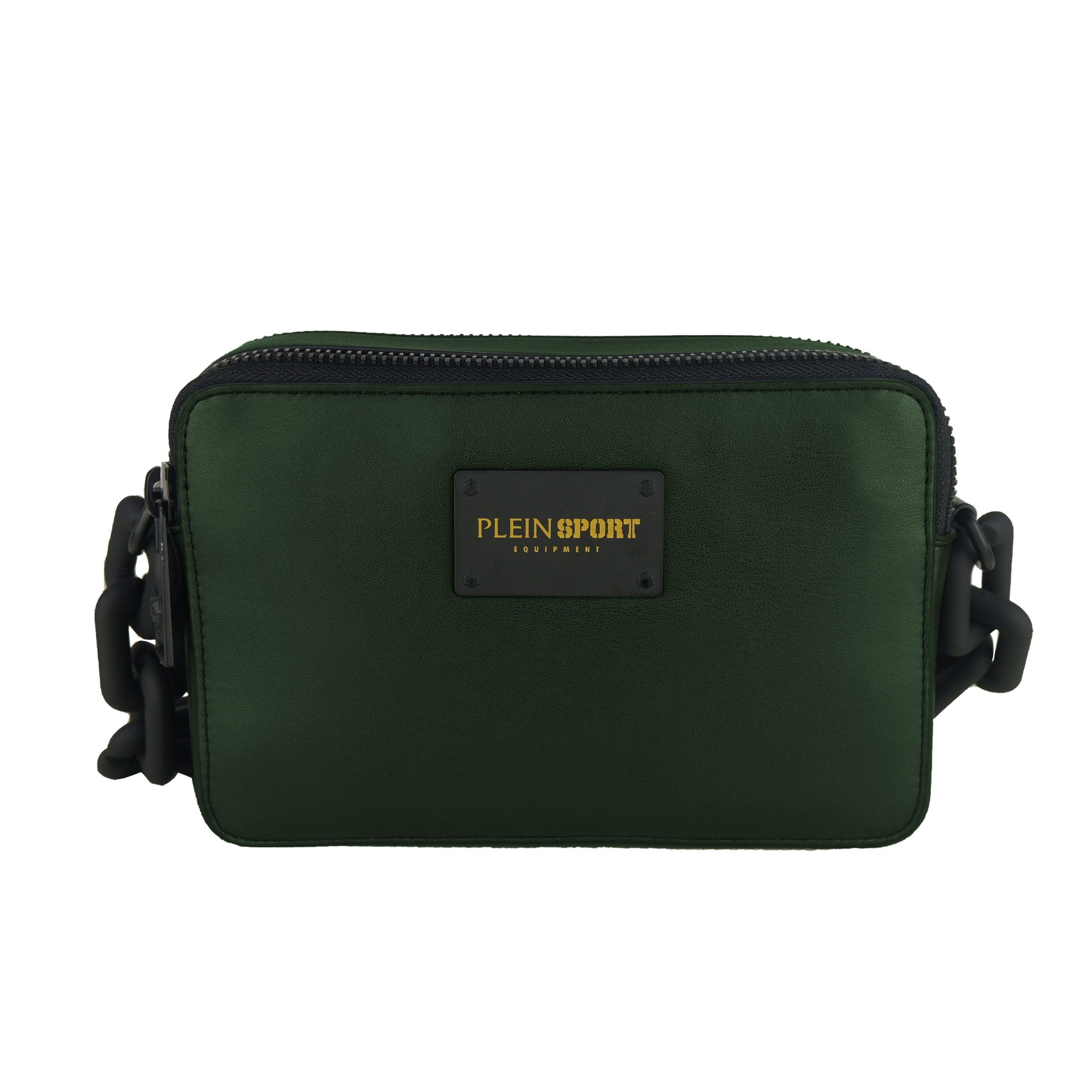 Plein Sport Green Polyester Crossbody Bag
