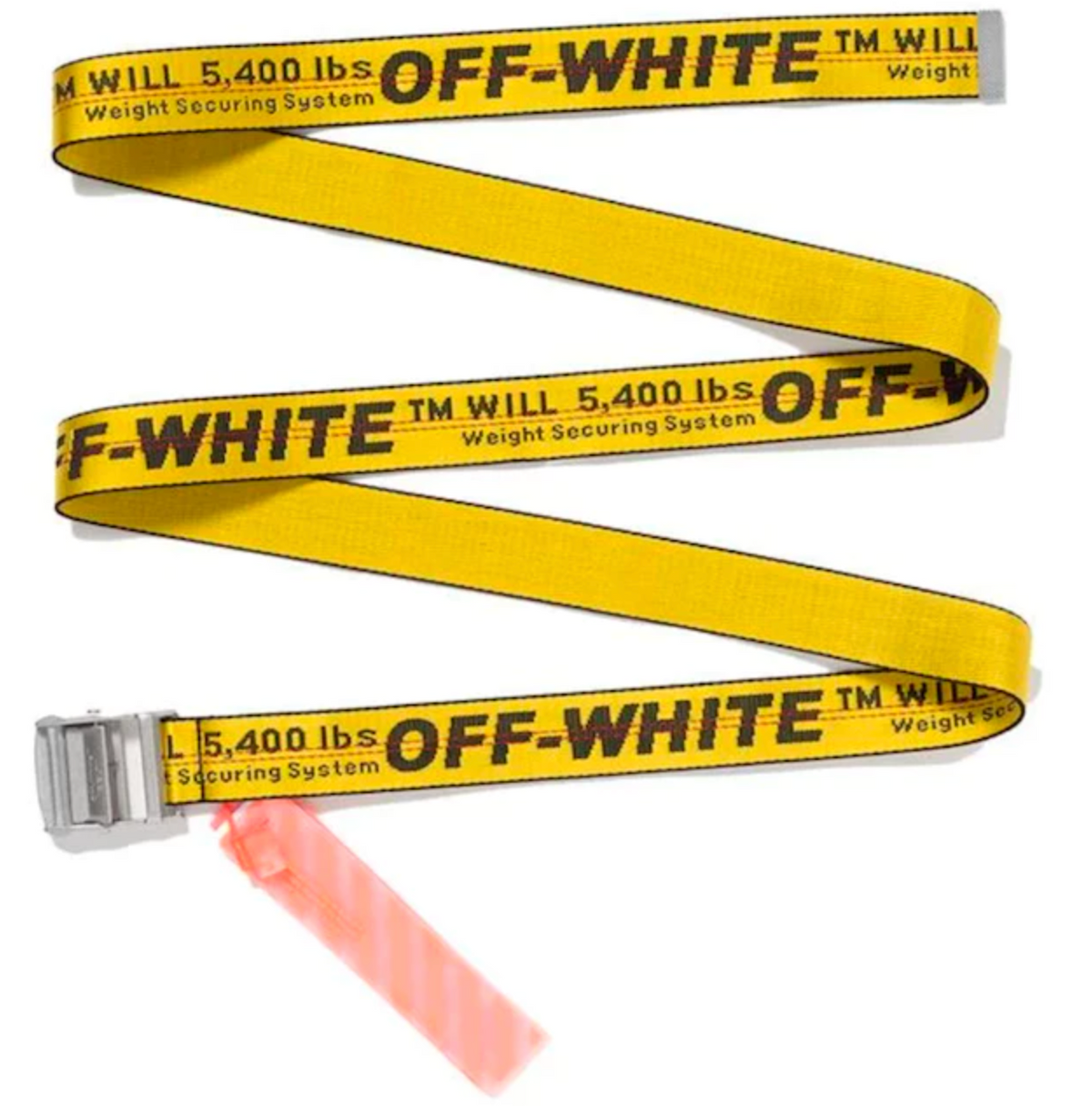 Off-White Yellow Polyamide Belt