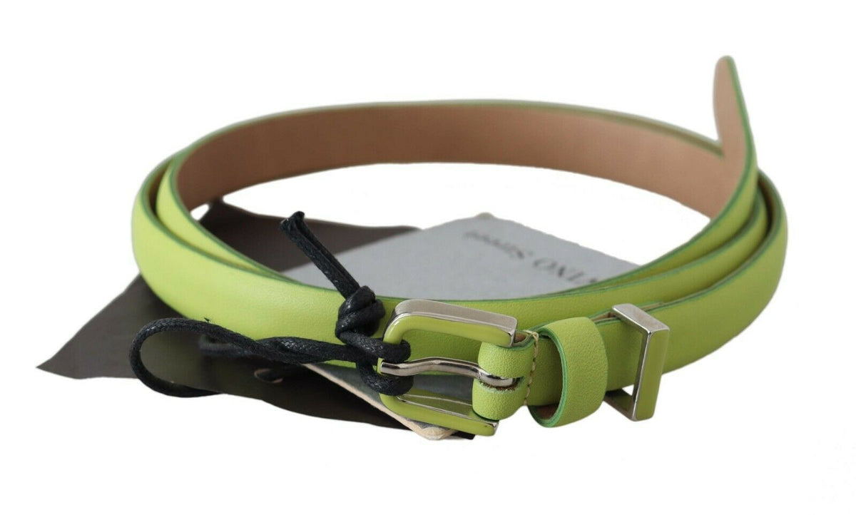Scervino Street Green Leather Chartreuse Silver Green Belt