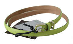 Scervino Street Green Leather Chartreuse Silver Green Belt