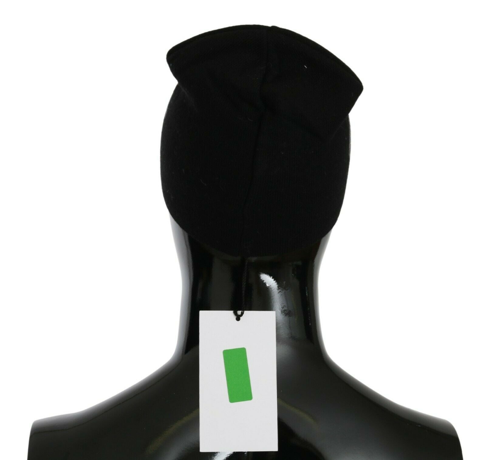Costume National Beanie Black Wool Blend Branded Hat